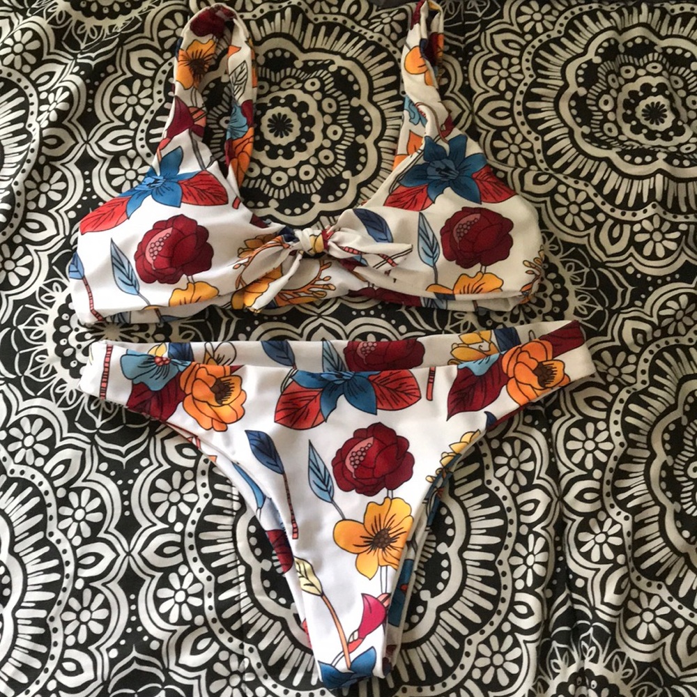 Floral bathing suit